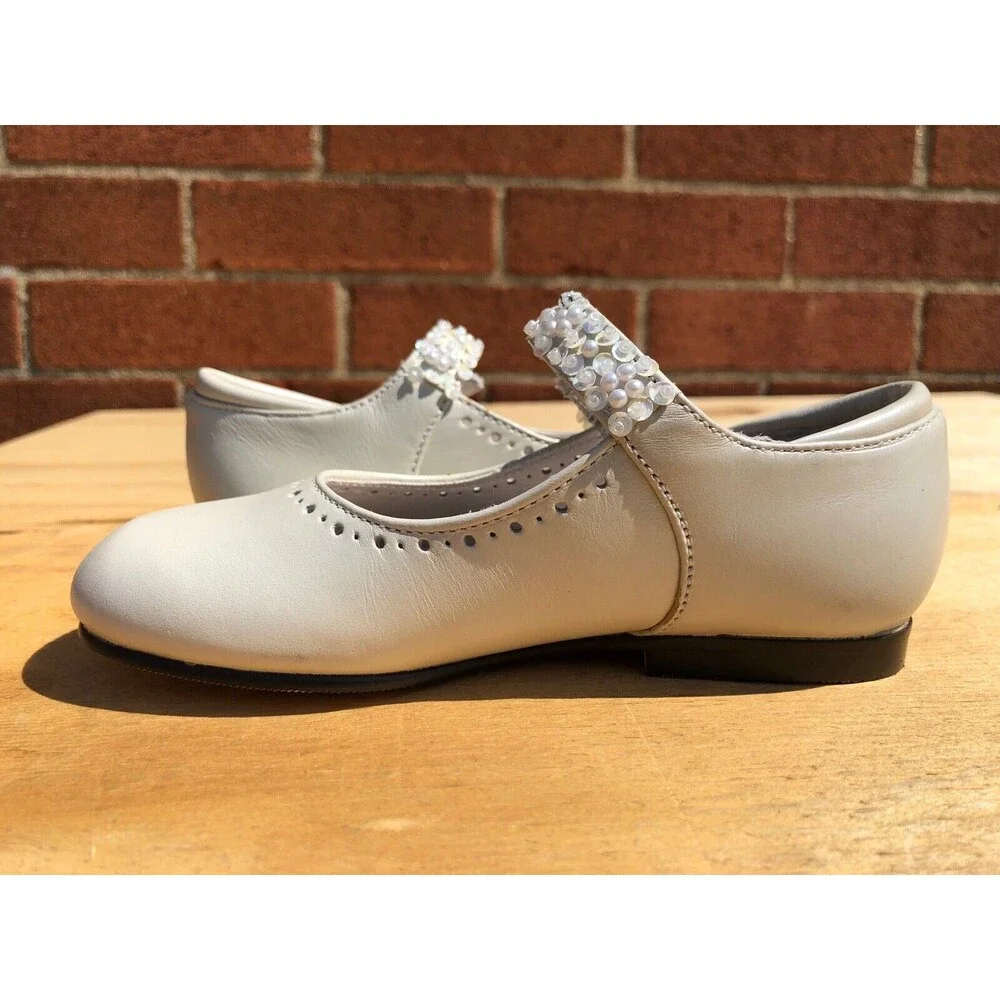 Jumping Jacks Annalise Beige Girls Mary Janes Shoes Size 8M